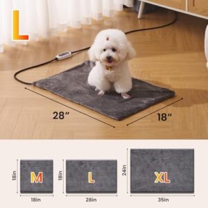 WOOMER Pet Heating Pad for Cats and Dogs, Includes Two Removable Covers, Heated Bed with Steel-Wrapped Cord, Waterproof and Chew-Resistant, 28”×18” Large Size for Larger Cats, Dogs and Rabbits - Image 7