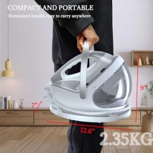 Professional Steam Station 1400W Portable Steam Iron for Clothes 25s Fast Heating with 1.1L Water Tank, Three Level Adjustable Temperature, Anti-Drip, Self-Cleaning for All Fabrics - Image 6