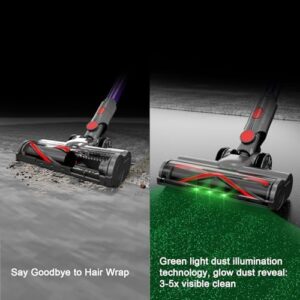 Cordless Vacuum Cleaner, 550W 48kPa 60 Mins Runtime Vacuum Cleaners for Home, Stick Vacuum with Intelligent Display, Rechargeable Battery and Anti-Tangle Brush, Perfect for Pet Hair/Carpet/Floors - Image 5