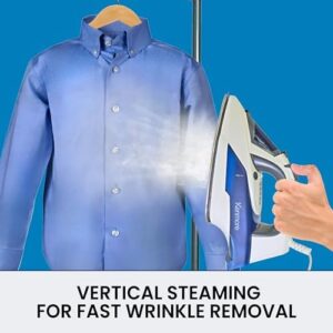 Kenmore Digital Steam Iron - Electric Plancha With Steamer For Clothes, Ironing & Steaming Garment Vertically, Stainless Steel Soleplate, 9 Fabric Presets, 1725 Watt, 3-Way Anti-Drip & Auto Shut Off - Image 5