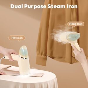 Portable Steamer for Clothes, 25s Fast Heat-up, 1000W Travel Steam Iron Wrinkles Remover with Brush, Foldable Garment Steamer 100ml Water Tank for Home Travel Office (120V Only) - Image 4