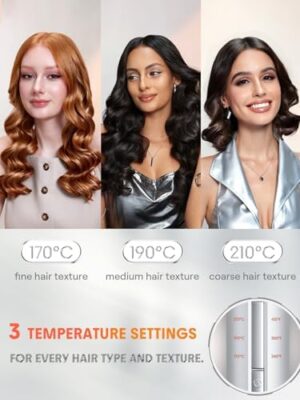 SHEGLAM Automatic Curling Iron 1 1/4 inch with 3 Temperatures Fast Heating, 2-Way Rotation, Anti-Scald, Anti-Tangle Rotating, Automatic Shut-Off for Hair Styling - Image 6