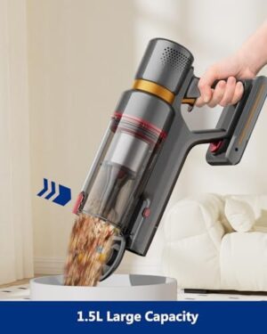 Cordless Vacuum Cleaner, 550W/45Kpa Strong Suction Vacuum Cleaners for Home, Up to 55 Mins Runtime Stick Vacuum with LED Display, Anti-Tangle Lightweight Vacuum for Pet Hair/Hardwood Floor/Carpet - Image 6