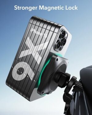 ESR for Qi2 15W MagSafe Car Mount Charger with CryoBoost, Phone Cooling MagSafe Car Charger, Air Vent/Dashboard Wireless Charging for iPhone 16/15/14/13/12, Galaxy S25 Series, Fast Charger, Black - Image 5