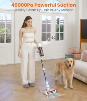 Cordless Vacuum Cleaner, 40Kpa Vacuum Cleaners for Home, Max 50 Mins Runtime, Anti-Tangled Stick Vacuum, Lightweight Vacuum for Carpet, Hard Floor - Image 2