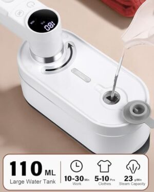 Travel Garment Steamer for Clothes, 1200W Steamer Iron for Clothes Travel Size Small Handheld Garment Steam Ironing Machine, Travel College Dorm Home Essentials - Image 6