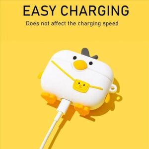 Cute Duck & Shark Case for Airpod 2nd 1st Generation Case, Funny 3D Cartoon Kawaii Cool Airpods Cover Skin with Cleaning Kit & Keychain for Apple Air pod Gen 2 & 1 Boys Girls Kids Teen, Bag Duck+Shark - Image 5