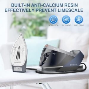 Sundu Pro Steam Station with Ceramic Soleplate, 1800W Steam Station Iron for Clothes with 1.5L Removable Water Tank, Iron Lock for Easy Carry, Auto ShutOff, Self Cleaning, Clothing Steam Iron for Home - Image 7