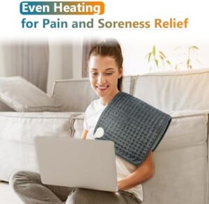 Comfytemp Heating Pad for Back Pain & Cramps Relief, FSA HSA Eligible Electric Large Heat Pad, 2H Auto Off, Valentines Day Gifts for Her Him, Moist Heated Pad for Neck Shoulder, Washable, 12"x24" - Image 2