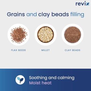 REVIX Extra Large Microwave Heating Pad for Back with Moist Heat, Microwavable Heated Wrap for Full Back, Stomach, Shoulder and Neck,Leg, Support Cold Therapy - Image 4