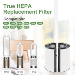 2-IN-1 Filter Replacement Compatible with Dyson PH01 HP07 HP10 TP07 TP10 TP09 HP09 HP06 TP06 Air Puri-fier 360 Combi Glass Pure Cool Hot Humidify Fan, 2-IN-1 HEPA + Carbon Filter 1 Pack BLACK - Image 5