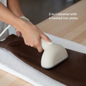 Steamery Handheld Clothes Steamer Cirrus 3, 1200W, US Plug, Heated Ironing Plate, Fast Heat Up, Garment Wrinkle Remover, Beige - Image 5