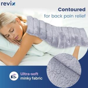 REVIX Extra Large Microwave Heating Pad for Back with Moist Heat, Microwavable Heated Wrap for Full Back, Stomach, Shoulder and Neck,Leg, Support Cold Therapy - Image 2