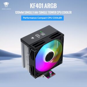 Jungle Leopard AF401 Digital ARGB CPU Cooler, 4 Heat Pipe Direct Touch Process, HDB Bearing 120mm PWM ARGB Fan Air Cooler 220W TDP, Suitable for AMD AM4/AM5 & Intel LGA 1700/1200/115X - Image 8