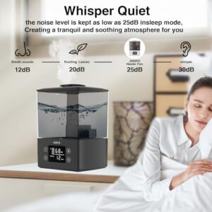 Air Humidifiers for Bedroom and Baby, Home & Plants - KUICH 2.4L Cool Mist Humidifiers for Nursery, 26db Quiet Top Fill Air Humidifier Lasts Up to 30 Hours, Auto Shut-Off, Easy to Fill and Clean,Black - Image 6