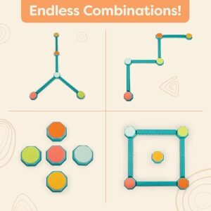 B. Toys – Balance Beam for Kids – Interlocking Balancing Beams – 5 Sensory Pads & 8 Beams – Active Play for Toddlers, Kids – 3 Years + – Balance & Build Set - Image 6