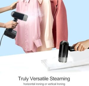 2-in-1 Steam Iron & Garment Steamer, Foldable & Removable Clothes Iron Steamer Handheld with 330mL Tank, 5-Mode LED Display Dry & Steam Ironing, Professional Wrinkle Remover for All Fabrics - Image 4