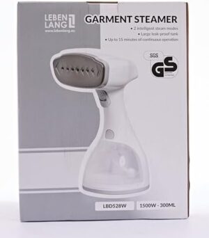 Portable steamer for clothes - 1500W & 10 oz incl. ironing glove & attachments I Clothing steamer handheld I Travel garment steamers Plancha a vapor para ropa Planchas de vaporizador Fabric - Image 9