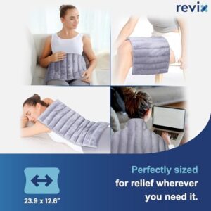 REVIX Extra Large Microwave Heating Pad for Back with Moist Heat, Microwavable Heated Wrap for Full Back, Stomach, Shoulder and Neck,Leg, Support Cold Therapy - Image 5