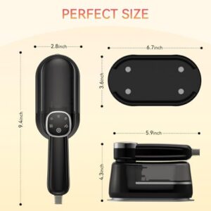 Portable Travel Steamer Iron Mini - Portable Rotating Clothes Iron with Dry and Wet Ironing, 10s Heat Up, 1200W Portable Handheld Steamer Irons, Steam Irons for Home, Dorm, Travel - Image 9