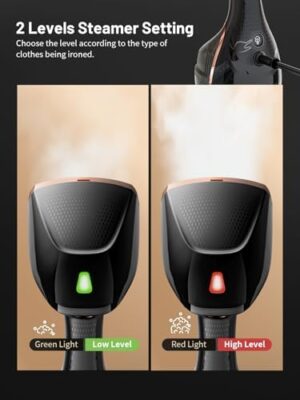 Steamer for Clothes, Portable Handheld Garment Steamer, 1500W 2 in 1 Fabric Wrinkles Remover, 30-Second Fast Heat-up, 250ml Detachable Water Tank, Steam Iron for Home and Dorm (120V Only) - Image 3