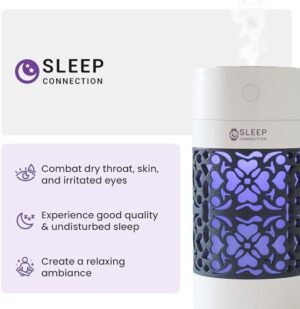 Cool Mist Humidifier - 250ml Air Humidifier for Bedroom, Cars, and More - 7-Color Night Light, Auto-Off, Quiet Operation for Improved Indoor Air Quality - Image 3