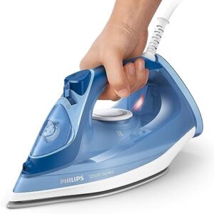Philips Perfect Care 3000 Series Steam Iron - 1250 W power, 40 g/min continuous steam, 200 g steam boost, 300 ml water tank, blue (DST3031/20) - Image 2