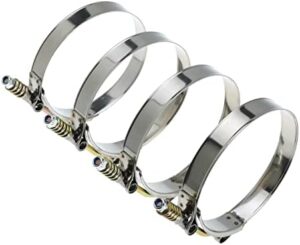 Silicone Charge Air Cooler Hump Hose Boot Set 4" X 6" 4 inch with T Bolt Clamp Red - Image 9