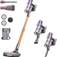 LaresarSSR Cordless Vacuum Cleaner, 450W/38000pa Stick Vacuum Cleaner with Touch Screen, Max 55 Mins Runtime, Handheld Vacuum Cleaner for Home