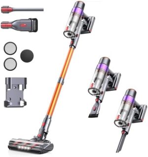 LaresarSSR Cordless Vacuum Cleaner, 450W/38000pa Stick Vacuum Cleaner with Touch Screen, Max 55 Mins Runtime, Handheld Vacuum Cleaner for Home