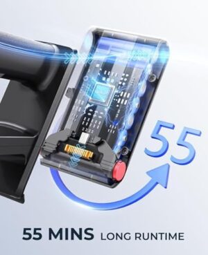 LaresarSSR Cordless Vacuum Cleaner, 450W/38000pa Stick Vacuum Cleaner with Touch Screen, Max 55 Mins Runtime, Handheld Vacuum Cleaner for Home - Image 2