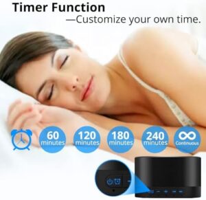 Magicteam Sound Machine White Noise Machine with 20 Non Looping Natural Soothing Sounds Memory Function 32 Levels of Volume Powered by AC or USB and Sleep Sound Timer Therapy for Baby Kids Adults - Image 3