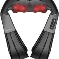 Shiatsu Neck and Back Massager with Soothing Heat, Nekteck Electric Deep Tissue 3D Kneading Massage Pillow for Shoulder, Leg, Body Muscle Pain Relief, Home, Office, and Car Use