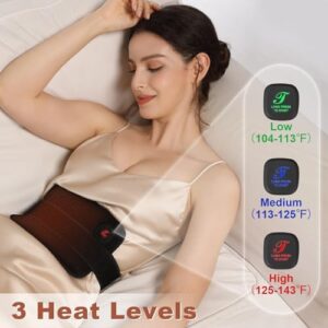 Elbow Heating Pad, Cordless Elbow Brace, Small Heating Pads for Legs, Arms Pain Relief, 3 Heating Levels, 3000mAh, 30 Minutes Auto-Off, Gifts for Girls, Women, Men(Black) - Image 3