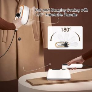 Biupky Travel Steamer for Clothes Portable Mini, 1200w Mini Iron Portable Steamer for Clothes, 4 Mode with LCD Display, 10s Fast Heating Travel Iron Garment Steamer for Clothes for Home Dorm Travel - Image 5