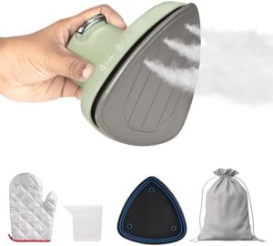 Econour 2-in-1 Mini Travel Iron & Steamer with temperature control, light indicator, and non-stick soleplate, Compact, portable, and ideal for travel, crafting, quilting, sewing, and handcraft project