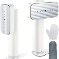 Travel Steamer for Clothes, Portable Steamer & Iron 2 in 1,Travel Size Mini Garment Steamer, 1.3lbs Only, 10s Heat Up, Large Heat Panel, 15mins Continous Steam, Small Handheld Steamer for Home Office