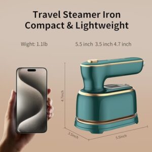 Travel Steamer for Clothes -1000W Small Steam Irons Foldable for Wrinkle Removal, Compact & Light Weight, Portable Mini Steamer for Clothes Travel College Dorm Office Home Garment Steamer for Clothes - Image 3