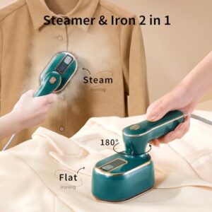 Travel Steamer for Clothes -1000W Small Steam Irons Foldable for Wrinkle Removal, Compact & Light Weight, Portable Mini Steamer for Clothes Travel College Dorm Office Home Garment Steamer for Clothes - Image 4
