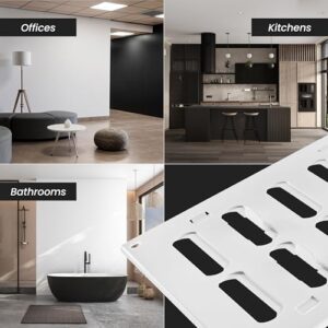 Repa Market 12" x 2" Inch (Outer Dimensions) Black Adjustable Air Vent Cover - Indoor Outdoor Metal Grille - Heating, Cooling, Ventilation for Home Garage Shed - Open and Close Register (11.81 x 1.97) - Image 6