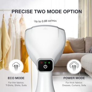 Portable steamer for clothes - 1500W & 10 oz incl. ironing glove & attachments I Clothing steamer handheld I Travel garment steamers Plancha a vapor para ropa Planchas de vaporizador Fabric - Image 5