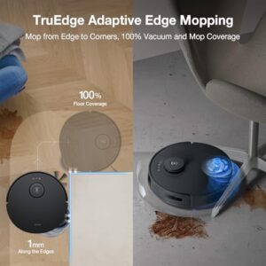 ECOVACS DEEBOT T30S AI Care Robot Vacuum and Mop, 11000Pa, TruEdge Adaptive Edge Mopping, ZeroTangle, AI Instant Re-mop, Hot Water Mop Washing, Self-Emptying & Refilling, Obstacle Avoidance - Image 3