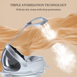 Professional Steam Station 1400W Portable Steam Iron for Clothes 25s Fast Heating with 1.1L Water Tank, Three Level Adjustable Temperature, Anti-Drip, Self-Cleaning for All Fabrics - Image 2