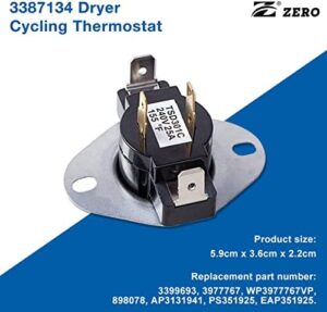 ZERO 279838 Dryer Heating Element 3977767 3392519 Thermostat Fuse Kit 3977393 Thermal Fuse & 3387134 Dryer Thermostat for whirlpool kenmore roper maytag estate Inglis crosley amana kitchenaid parts - Image 4