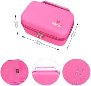 Mchoi Hard Case Suitable for Oliso M3Pro/ M2 Mini Project Steam Iron, Travel Irons Organizer Holders with Mesh Pocket Fits for Solemate, Sewing, Quilting, Crafting, Case Only, Rose Red - Image 8