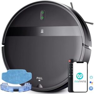 Robot Vacuum and Mop Combo, WiFi/Alexa/App Scheduling, Smart Robotic Vacuum Cleaner, Ultra-Slim & Quiet, Tangle-Free, Auto Recharge, Robot Vacuum Cleaner for Pet Hair/Carpet/Hard Floor