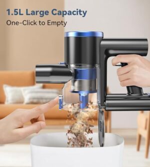 NADALY Cordless Vacuum Cleaner, Stick Vacuum with 3 Powerful Suction Modes, Max 45 Mins Runtime, Anti-Tangle Vacuum Cleaner for Home, 8-in-1 Rechargeable Vacuum for Carpet, Pet Hair, Hard Floors - Image 6