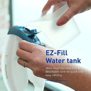 Panasonic Cordless Iron, Portable 360-Degree Freestyle Dry/Steam Iron with Precision Tips and Stainless Steel Soleplate, Anti-Calc and Anti-Drip, Power Base and Carrying/Storage - NI-QL1000A (Blue) - Image 5