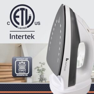 Newhouse Electric 120V 1200-Watt Retractable Cord Steam and Spray Iron NHIR-001-R, Retractable Cord, Self-Cleaning, ETL Certified Home Essential - Image 6