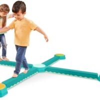 B. Toys – Balance Beam for Kids – Interlocking Balancing Beams – 5 Sensory Pads & 8 Beams – Active Play for Toddlers, Kids – 3 Years + – Balance & Build Set